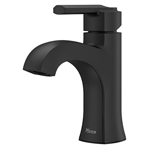 Pfister Vaneri Bathroom Sink Faucet, Single Control, 1-Handle, Single Hole, Matte Black Finish, LF042VRIBB