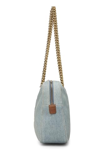 Gucci, Pre-Loved Blue Denim Soho Chain Shoulder Bag, Blue