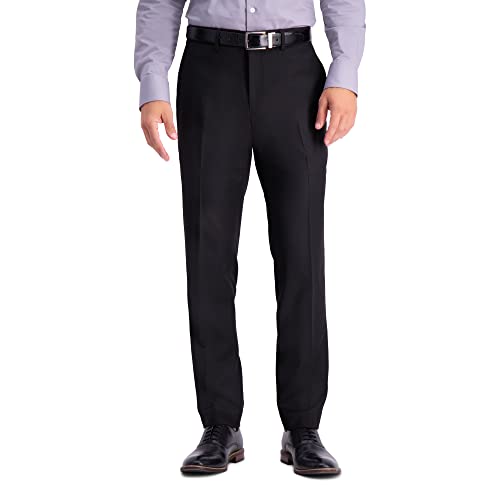 Kenneth Cole Reaction Men's Stretch Weave Slim Fit Dress Pant, Medium Grey, 36W x 30L