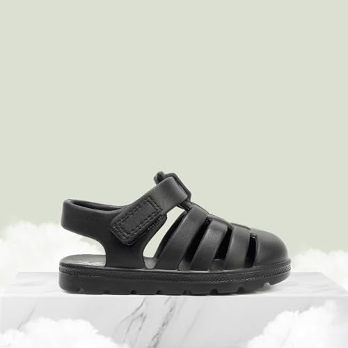 Luffymomo Unisex-Child Closed-Toe Sandals Summer Sport Lightweight Sandal EVA Outdoor Water Shoes for Boys and Girls(Little Kid/Toddler) (5 M US Black Toddler)