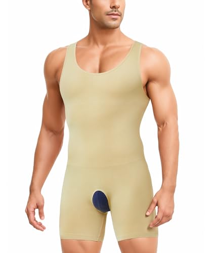 IFKODEI Men Shapewear Tummy Control Bodysuit Waist Trainer Full Body Shaper Fajas Compression Shirts Shorts Slim Belly