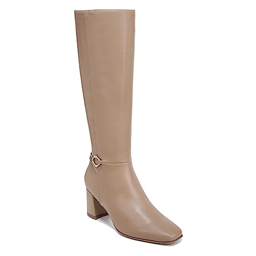 Naturalizer Womens Waylon Wide Calf Tall Boot Smooth Beige Smooth Wide Calf 9 M