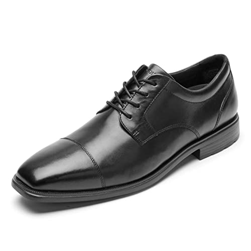 Rockport Men's Dressports Work Cap Toe Oxford, Black, 7