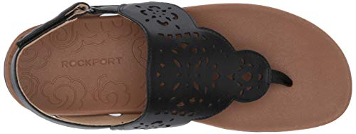 Rockport Women Ridge Circle Sling Slide Sandal, Pewter, 9 M US