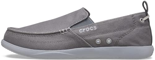 Crocs Men's Walu Loafers, Slip-On Shoes, Casual Walking Shoes, Slate Grey, 7 Men