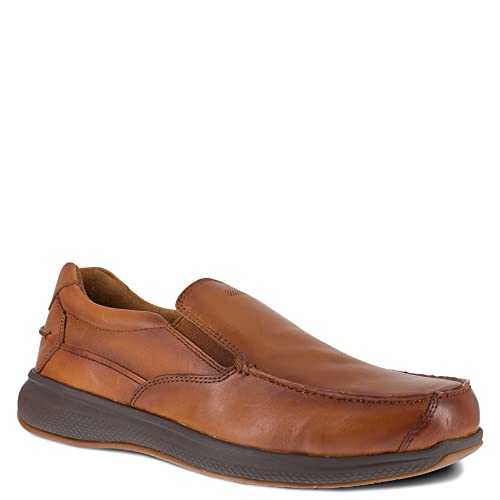 Florsheim Work Bayside Men's Steel Toe Dress Slip-on Shoe Cognac - 10 Medium