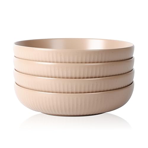 Stone lain Logan Stoneware Pasta Bowl Set of 4, Beige