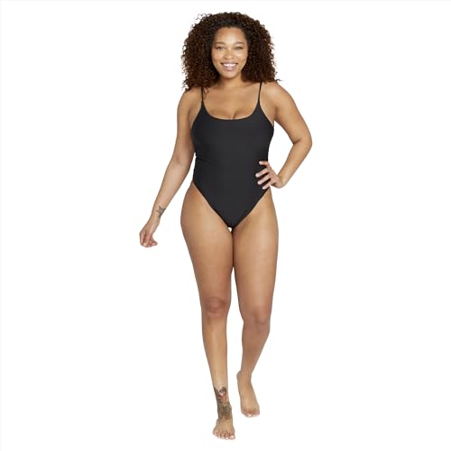 Volcom Women's Standard Simply Seamless One Piece Swimsuit, Black