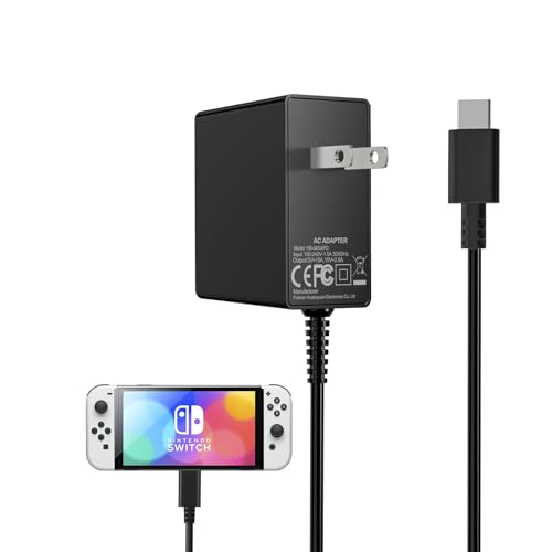 Charger for Nintendo Switch,39W GaN USB C Charger for Switch with 6FT Charging Cable,15V 2.6A AC Adapter Compatible with Nintendo Switch/Switch Lite/Switch OLED/Switch Dock,Support TV Mode