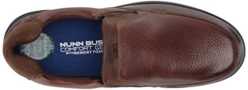 Nunn Bush Men's Cam Slip-on Lightweight Comfortable Casual Loafer, Brown Crazy Horse, 9.5 Wide
