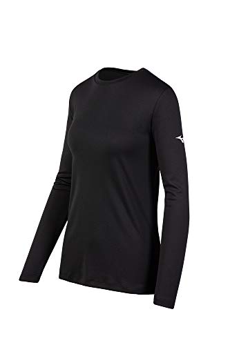 Mizuno Women's Long Sleeve Tee, Navy, X-Small