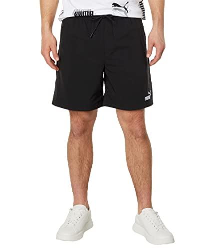 PUMA Men's Essentials Embroidery Woven Shorts, Black, Small