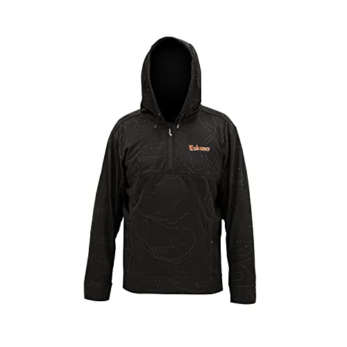 Eskimo Men's Standard Topographic Hoodie, Topo Black, Small