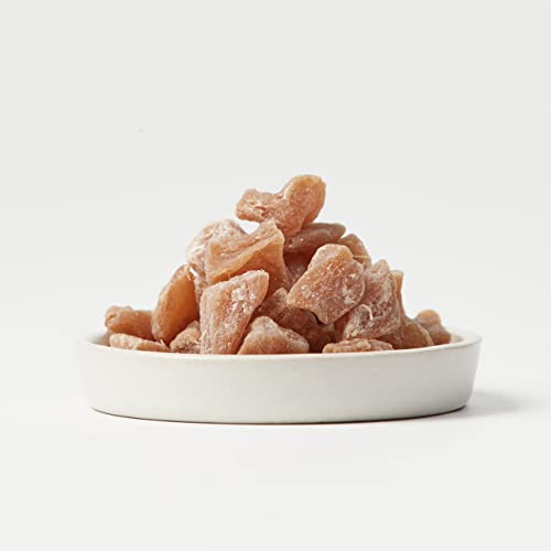 Homtiem Dried Crystallized Ginger Less Sweet (16 Ounce) Real Soft, Chews and Candied Delicious pieces Gingers, Easy to eat, No Artificial Colors, All-Natural and Preservative-Free(1 LB)