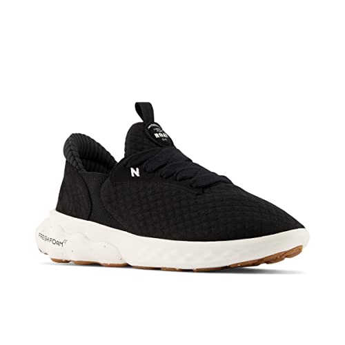 New Balance Women's Fresh Foam Roav Elite V1 Running Shoe, Black/Pink, 7.5