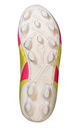 Diadora Kid's Cattura MD JR Soccer Cleats (3 Little Kid, Neon Pink/Neon Yellow/White)