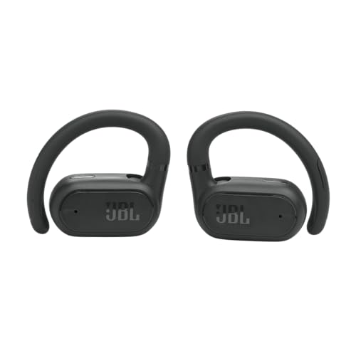 JBL SoundGear Sense - True wireless Open-ear headphones, OpenSound Technology, Splash and dust resistant, 4 mics for crisp, clear calls, Up to 24 hours of battery life, plus speed charge (Black)