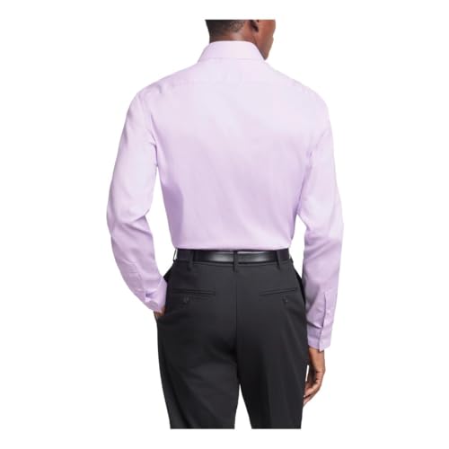 Van Heusen Men's Dress Shirt Slim Fit Stain Shield Stretch, Blue Silver, 18"-18.5" Neck 34"-35" Sleeve