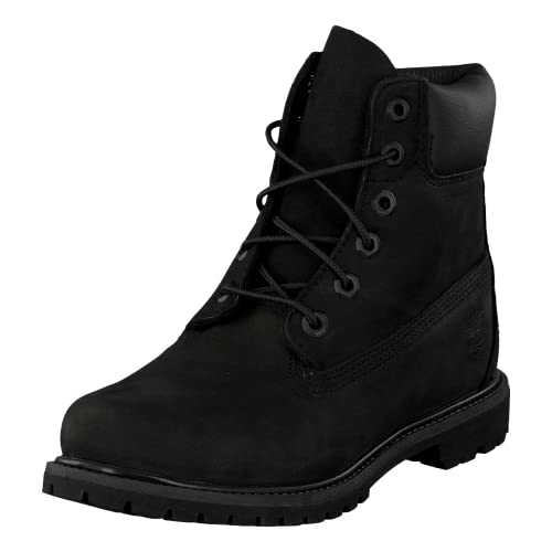 Timberland Women's 6" Premium Boot Black Nubuck 8.5 B - Medium