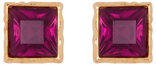 Oscar de la Renta, Square Crystal Earrings, Amethyst