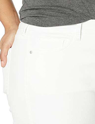 NYDJ womens Plus Size Briella Jean With Roll Cuffs | Slimming & Flattering Fit Shorts, Optic White, 14 US