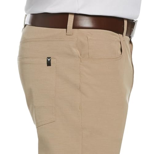 Callaway Men's EverPlay 5-Pocket Golf Pant (Waist Size 30-56 Big & Tall), Khaki Heather, 40W x 32L