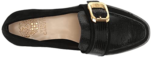Vince Camuto Women's Footwear Women's Cenkanda Buckle Loafer Flat, Root Beer, 10