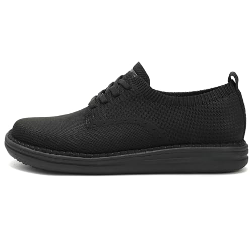 ITAZERO Men's Wide Toe Box Mesh Shoes Casual Big Size Barefoot Walking Shoes with Arch Support Insole for Plantar Fasciitis Black 17