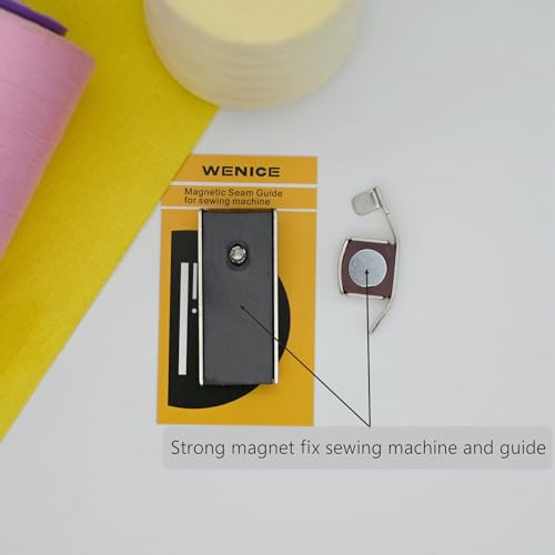 Sewing Magnetic Seam Guide for Sewing Machine,WENICE 2 Pieces Sewing Machine Accessories of Guide Sewing Foot