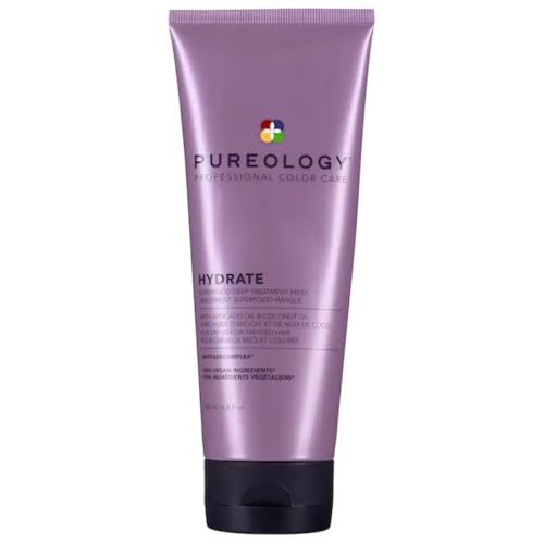 Pureology Hydrate Superfood Treatment | For Dry, Color-Treated Hair | Deeply Hydrating Treatment Mask | Silicone-Free | Vegan | Updated Packaging | 6.8 Fl. Oz