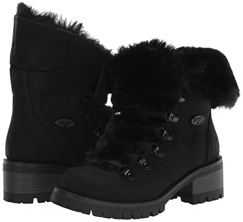 Lugz Women's Adore Fur Classic Chukka Fashion Boot, Black, 11, M