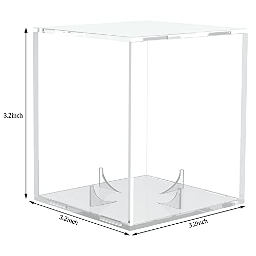 Baseball Display Case 4Pack, Baseball Holder Case UV Protected Acrylic Cube Square Clear Official Baseball Autograph Display Case Memorabilia Display Box for Official Size Baseball
