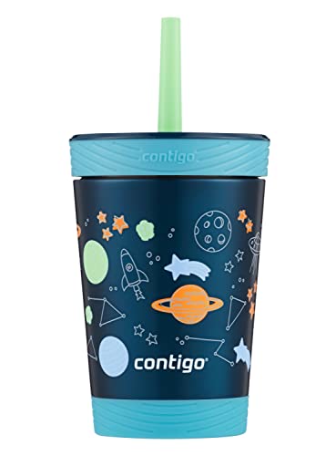 Contigo Kids 12oz Spill-Proof Tumbler Bundle with Straw & Leak-Proof Lid, Vacuum-Insulated Stainless Steel Water Bottle for Kids, Dishwasher Safe