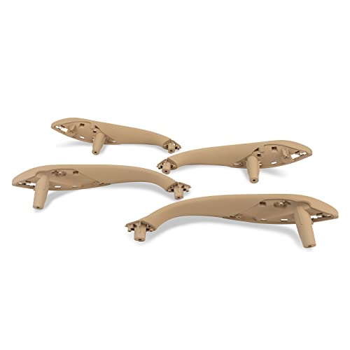 WEILEITE Front Interior Door Pull Handles Grab Bracket Trim Set Compatible with BMW 3 Series 4 Series 320,328,330,335,M3 2012-2018 and 428, 435,M4 2014-2017 Replace 51417279311(Beige,4Pcs)