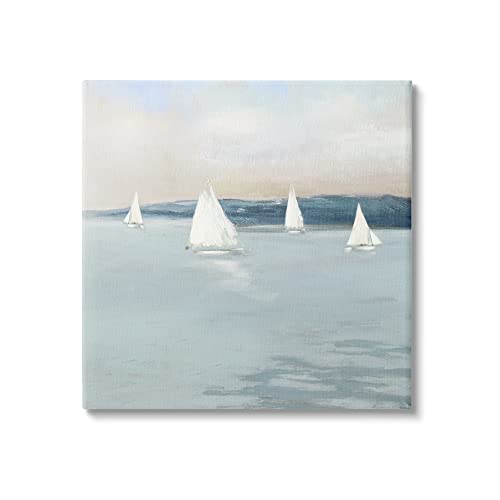 Stupell Industries Coastal Sailing Seascape Boats Canvas Wall Art, Design by Sally Swatland