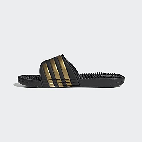 adidas Unisex Adissage Slides Sandal, Black/White/Black, 5 US Men, F35580