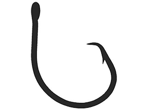 Mustad Demon Circle Hook, in Line, Wide Gap - Black Nickel-Size 10/0 - Pack of 25