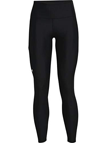 Under Armour Womens HeatGear Armour High No-Slip Waistband Pocketed Leggings , Black (001)/White , Large