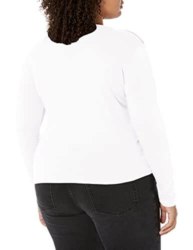 RVCA Women's RED Stitch Long Sleeve Graphic TEE Shirt, Big White, Small