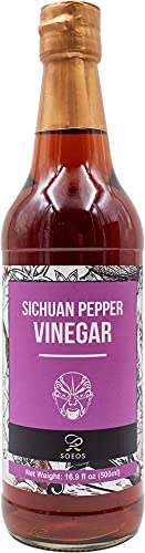 Soeos Chinkiang Vinegar 16.9 fl oz (500ml), 3 Years Aged, Naturally Fermented, Mature Aged Black Vinegar, Chinese Black Vinegar, Zhenjiang Vinegar, Black Rice Vinegar, Black Vinegar Chinese.