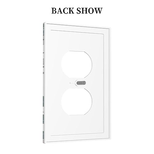 Boho Wild Flowers Farm Floral 4 Gang Rocker Decora Light Switch Cover Decorative Outlet Covers Wall Plate Electrical Faceplate Switchplate GFCI for Bathroom Home Living Room Decor