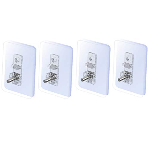 LAIGOO 4 Pcs Screw Adhesive Hook Sticker/Wall Hook Replacement for Banthroom Shelf Floating Shelves