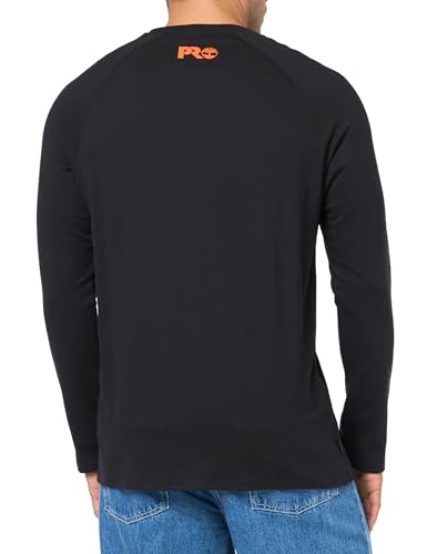 Timberland PRO Men's Core Refelctive PRO Logo Long-Sleeve T-Shirt, Black