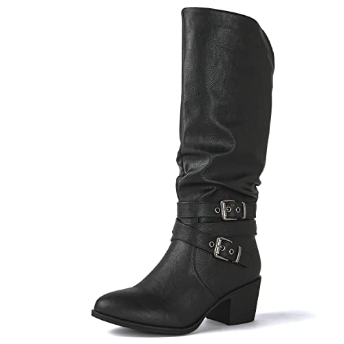 GLOBALWIN Women's Black Cowboy Cowgirl Boots Western Boots Women 6M