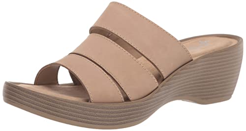 Eastland Women's June Wedge Sandal, TAN, 7