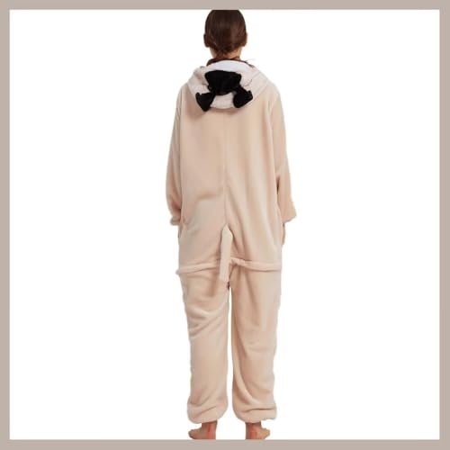 Unisex Adult Cosplay Animal Onesie Halloween Costume Christmas One Piece Pajamas Sleepwear for Women Men, Deer S