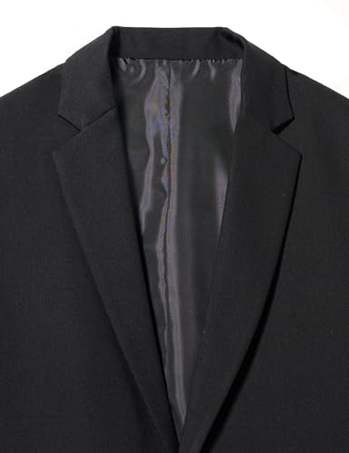 Haggar Boys' 4-Piece Suit, Dress Shirt & Tie Set, Black/Blue, 8