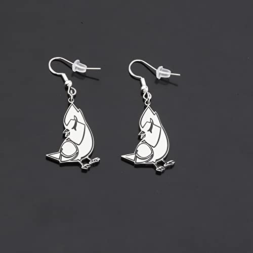 The Owl Home Palisman Earring The Owl Home Movie Fans Gift Red Cardinal Earring Red Cardinal Gift (Red Cardinal Earring)