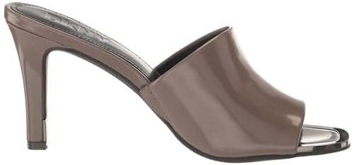 DKNY Women's Everyday Stiletto Bronx-Sandal Mule Heeled, Mushroom, 11