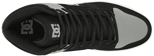 DC Men's Manteca 4 Hi High Top Casual Skate Shoe Sneaker, White/Grey, 10.5